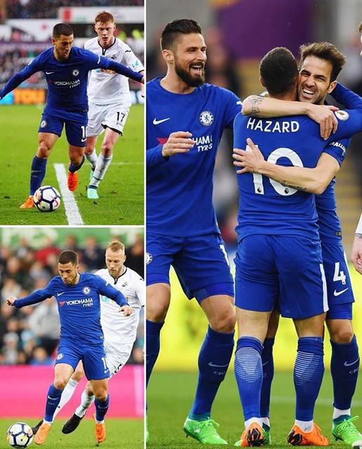 Eden Hazard on Instagram: “Great victory in Swansea, good job team and congratulations @cescf4bregas for your 50th PL goal 💪🏻 Bonne victoire à Swansea, bien joué…” (62288)