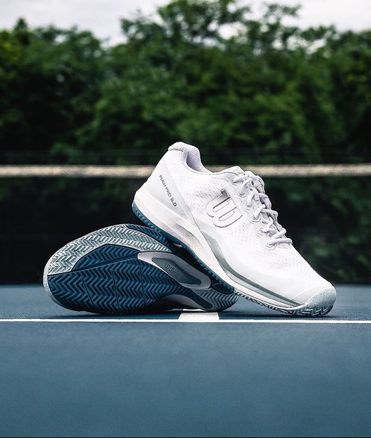 Wilson Tennis’s Instagram post: “There are 2 types of people: those that wear white tennis shoes, and those that are too afraid to get them dirty. Which are you?” (129078)