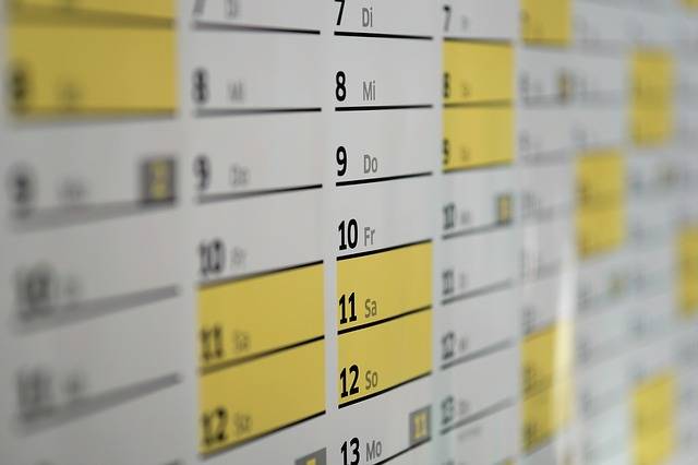 Free photo: Calendar, Wall Calendar, Days, Date - Free Image on Pixabay - 1990453 (5929)
